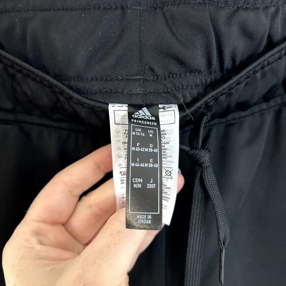 Adidas Classic Three Stripe Jogger Sweatpant Womens Size Medium Black White - Picture 2 of 4